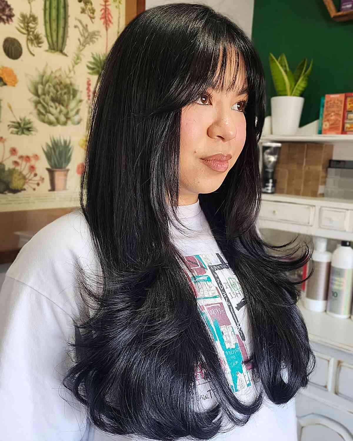 Long Hair with Wispy Bangs and Soft Layers