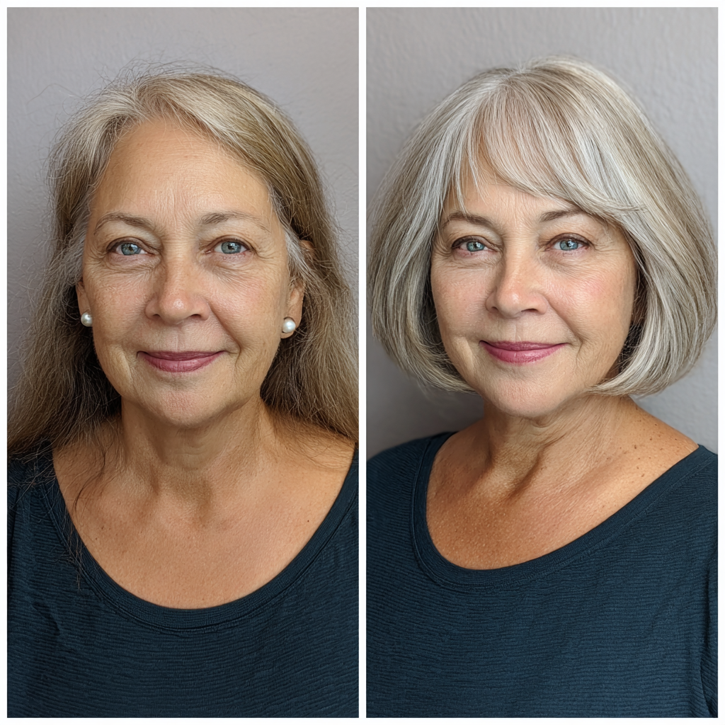 Modern Chin-Length Bob with Soft Rounded Layers