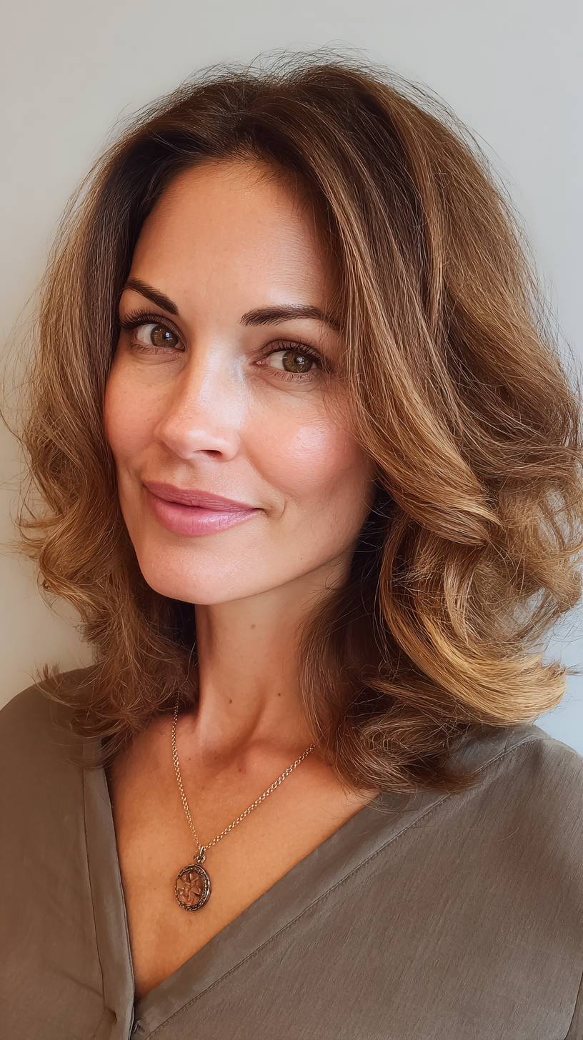 Modern Soft Butterfly Cut with Gentle Waves