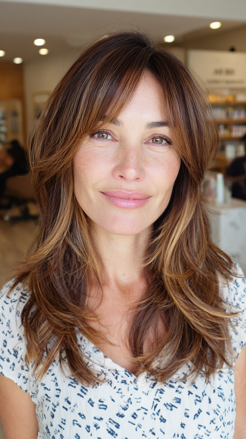 Radiant Layered Butterfly Cut with Subtle Highlights