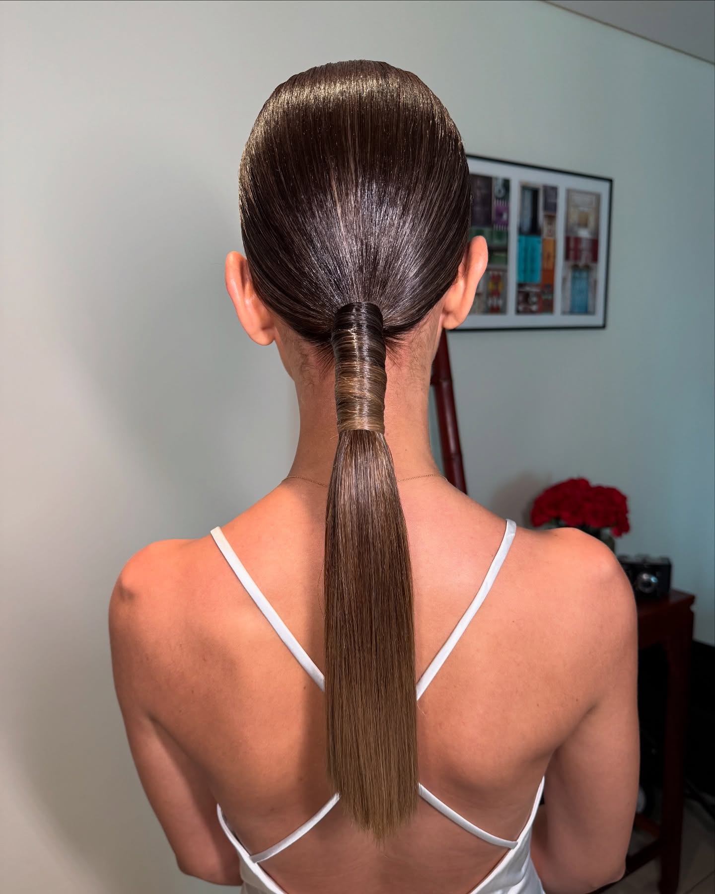 Sleek High Ponytail with Textured Base