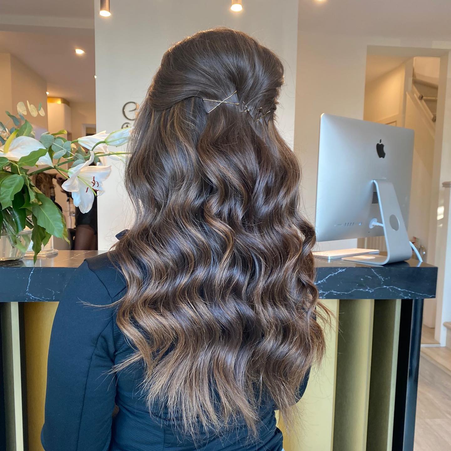 Soft Beachy Waves with Decorative Twist
