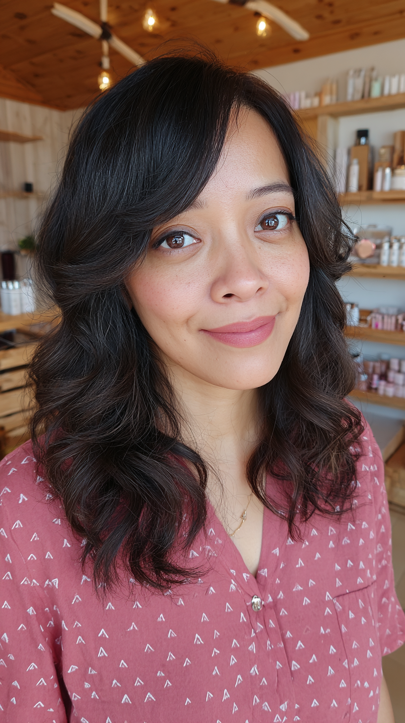 Softly Curled Butterfly Cut with Subtle Layers