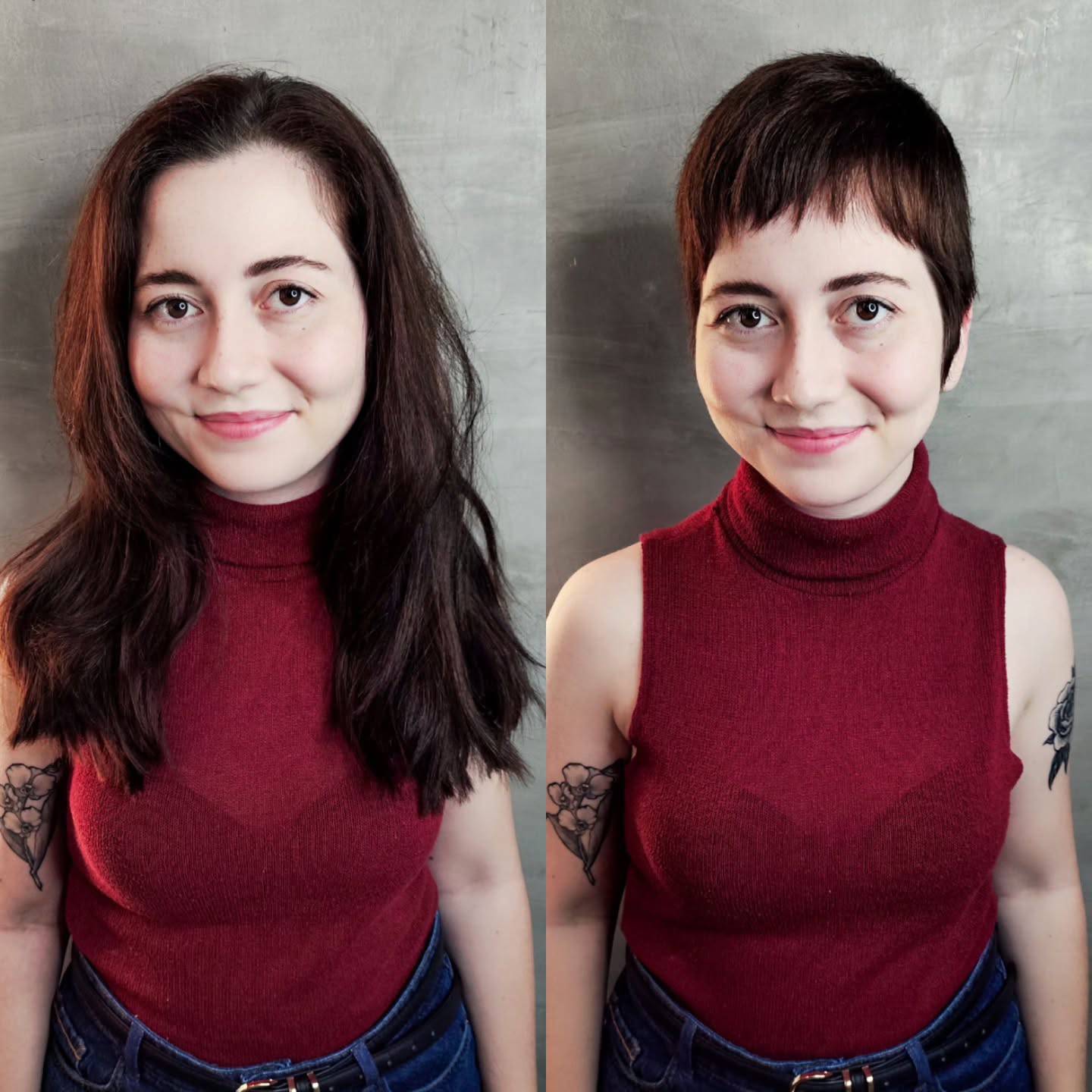Bold Short Pixie Cut with Textured Bangs