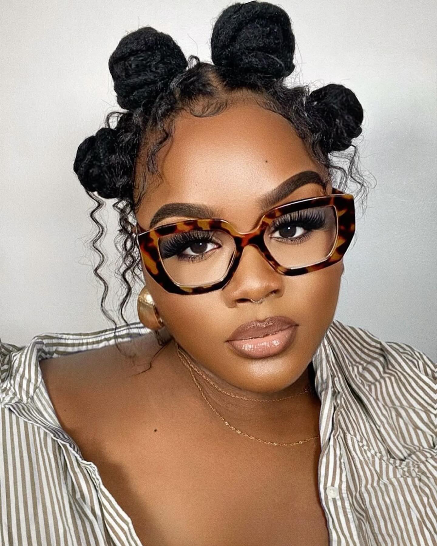 Creative Twisted Bantu Knots with Defined Curls