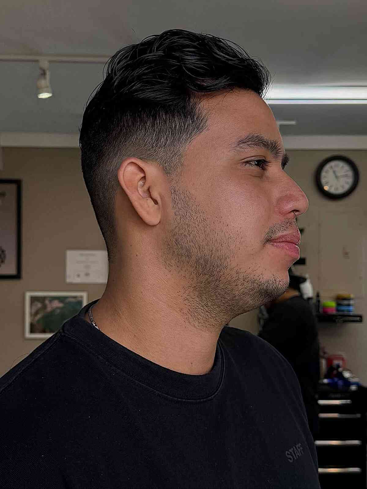 Modern Textured Crop with Faded Sides