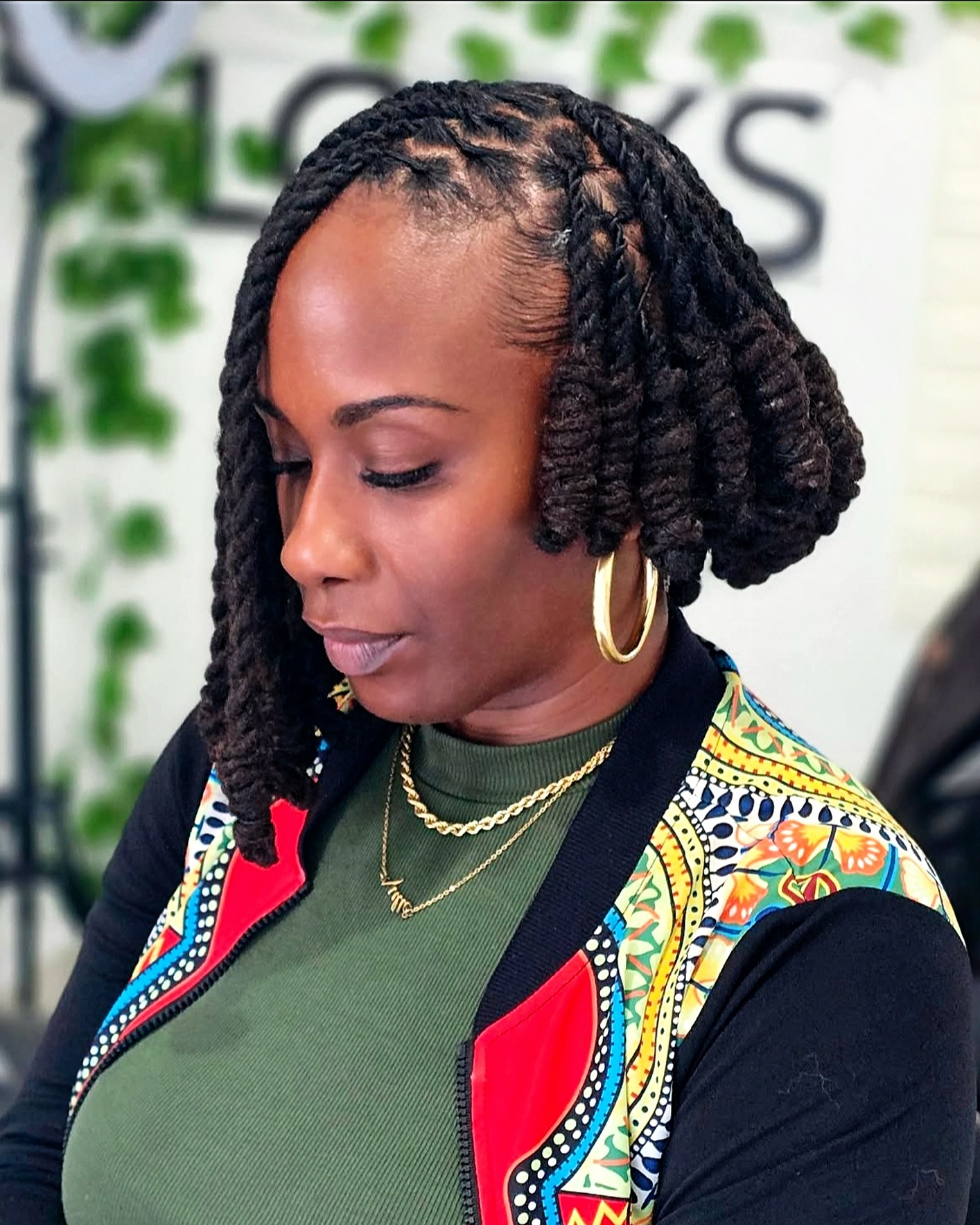 Stylish Curled Dreadlocks with Defined Twists