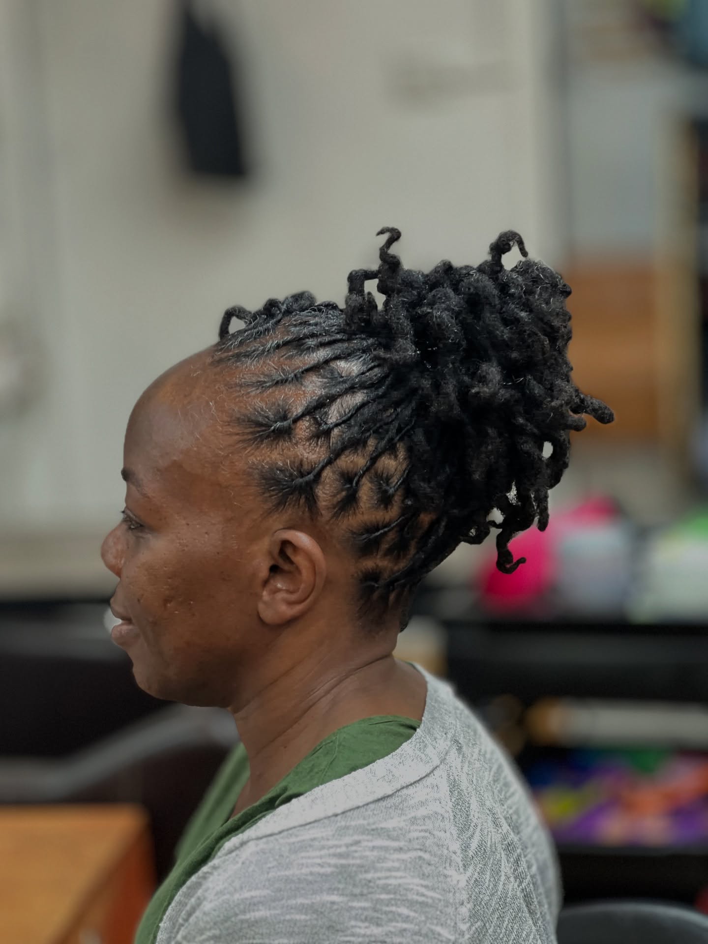 Stylish High Twisted Dreadlock Updo