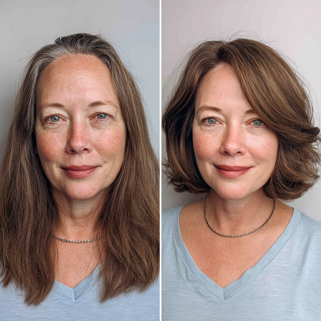 Chic Layered Chin-Length Bob with Soft Movement