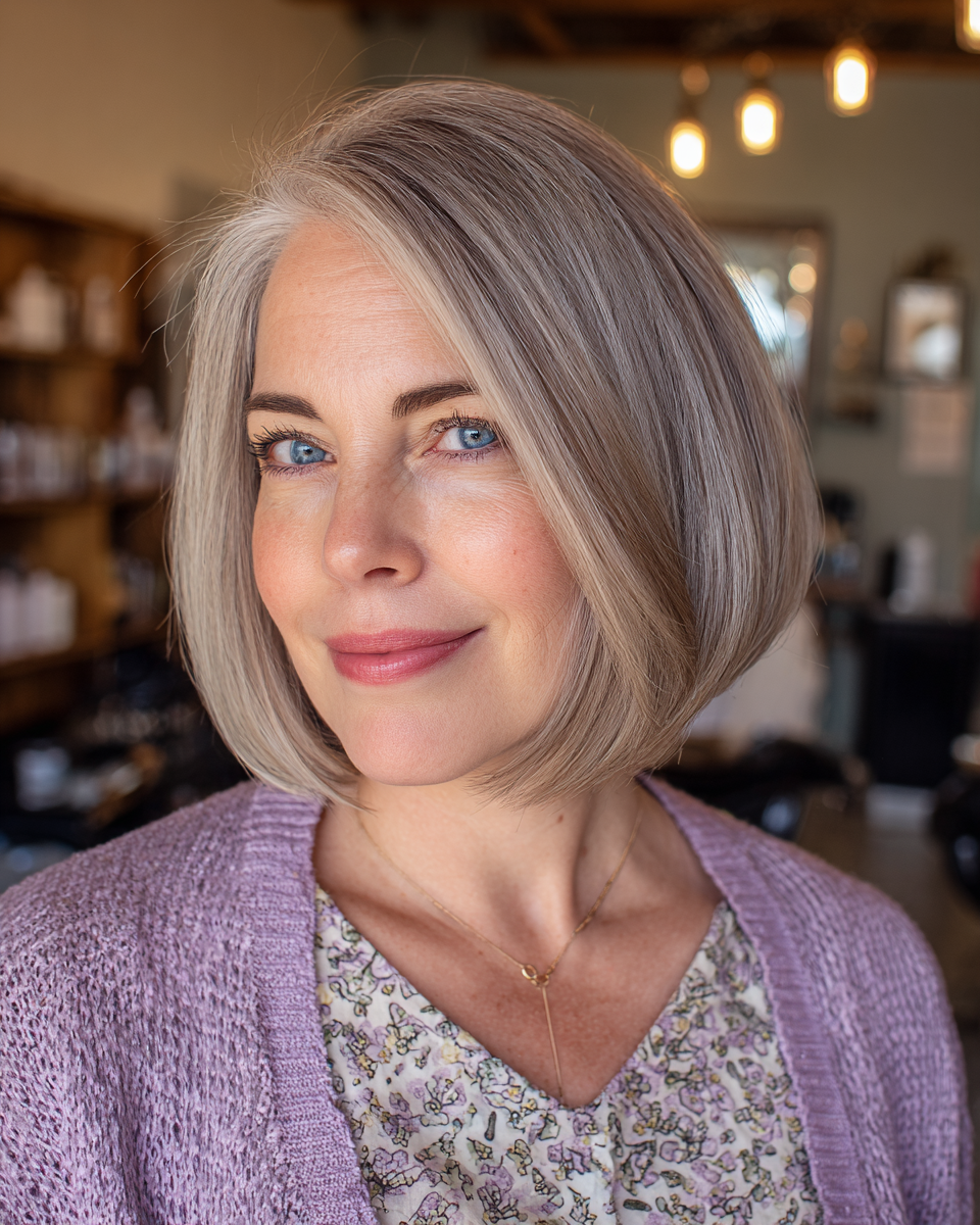 Modern Chin-Length Bob with Soft Layers