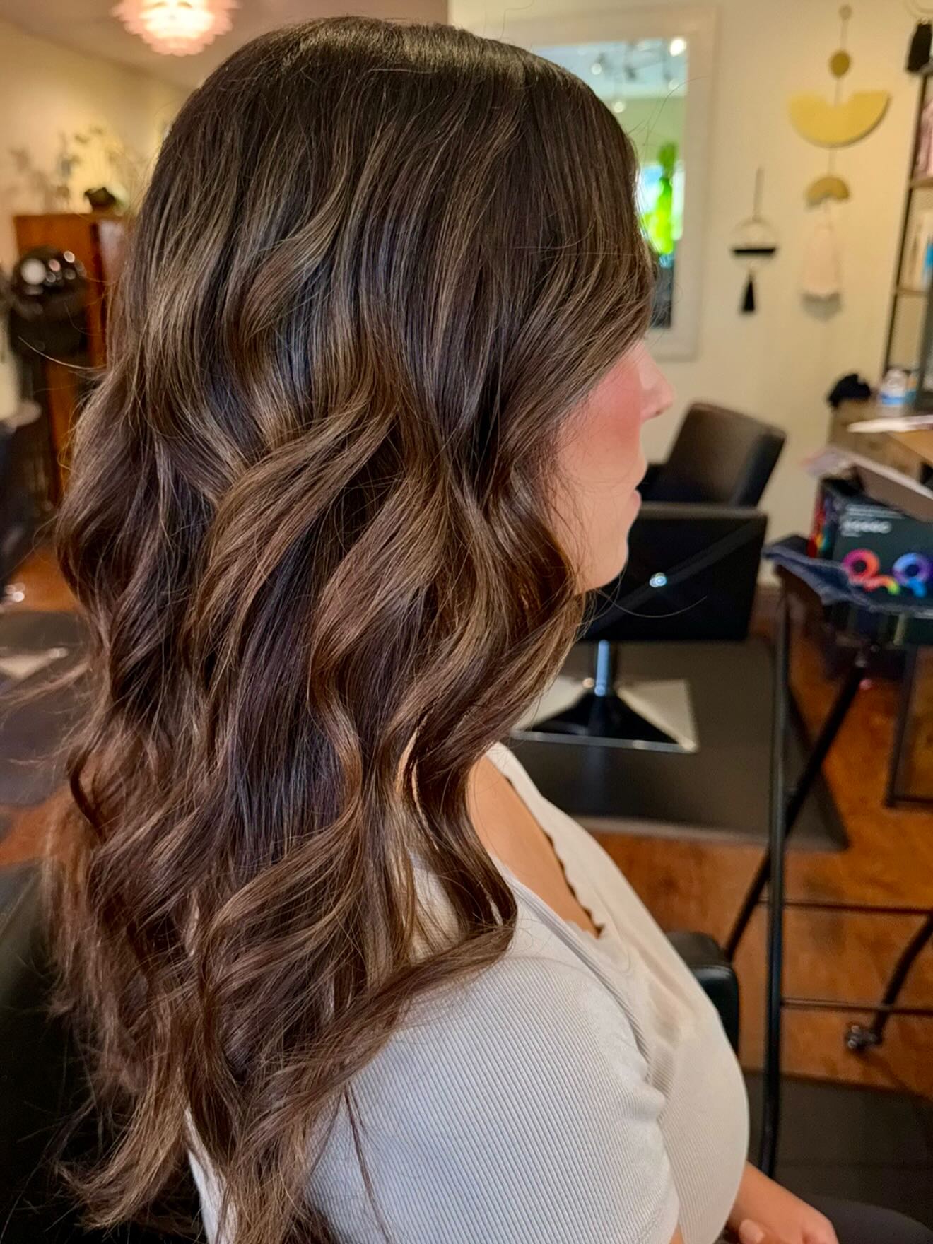 Rich Chocolate Waves with Subtle Highlights
