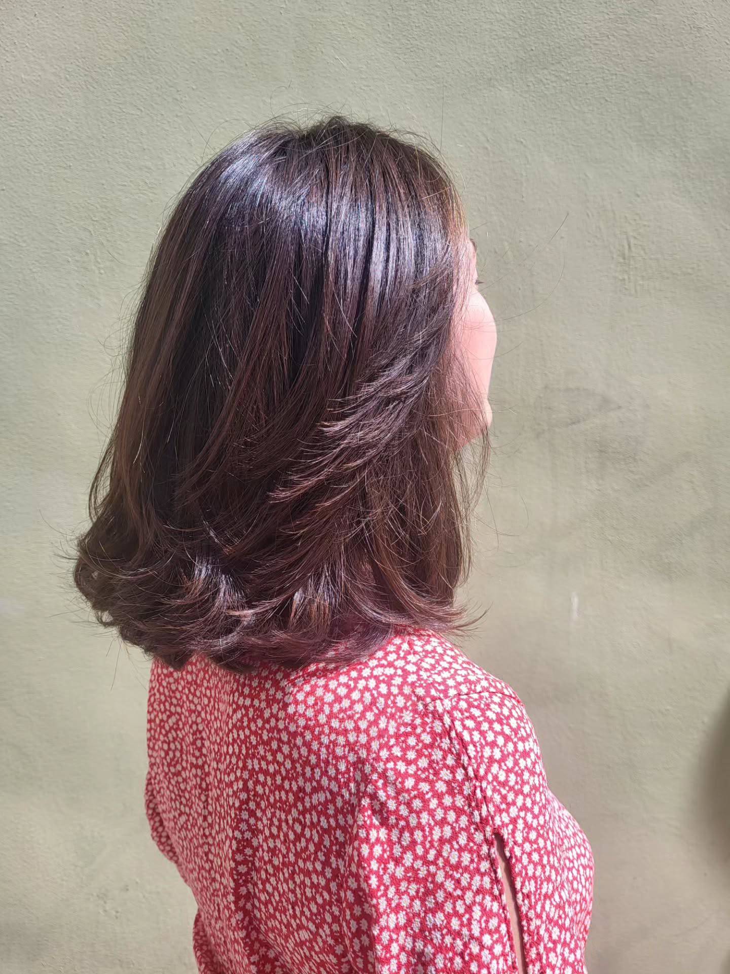Textured Mid-Length Layered Bob