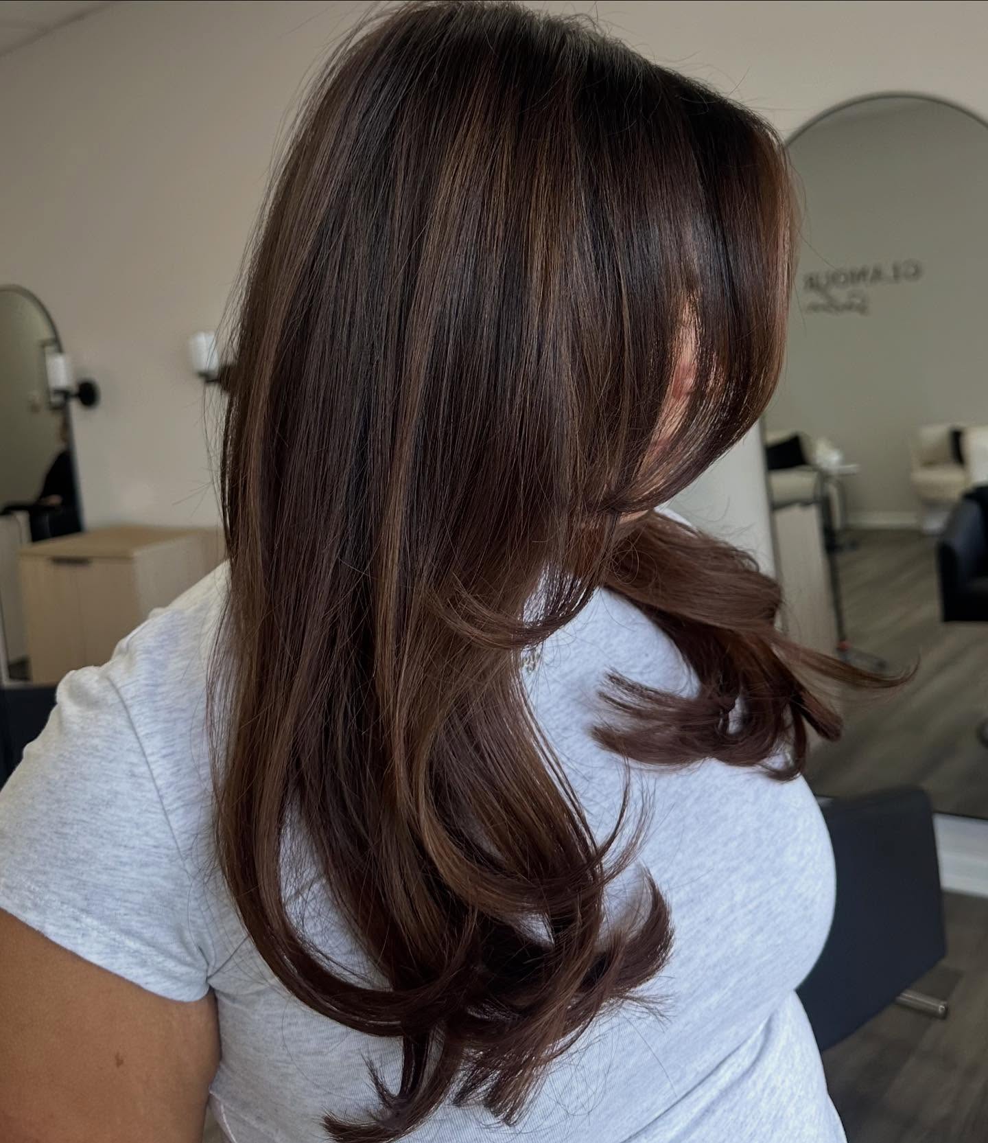 Elegant Rich Chocolate Layers with Soft Waves