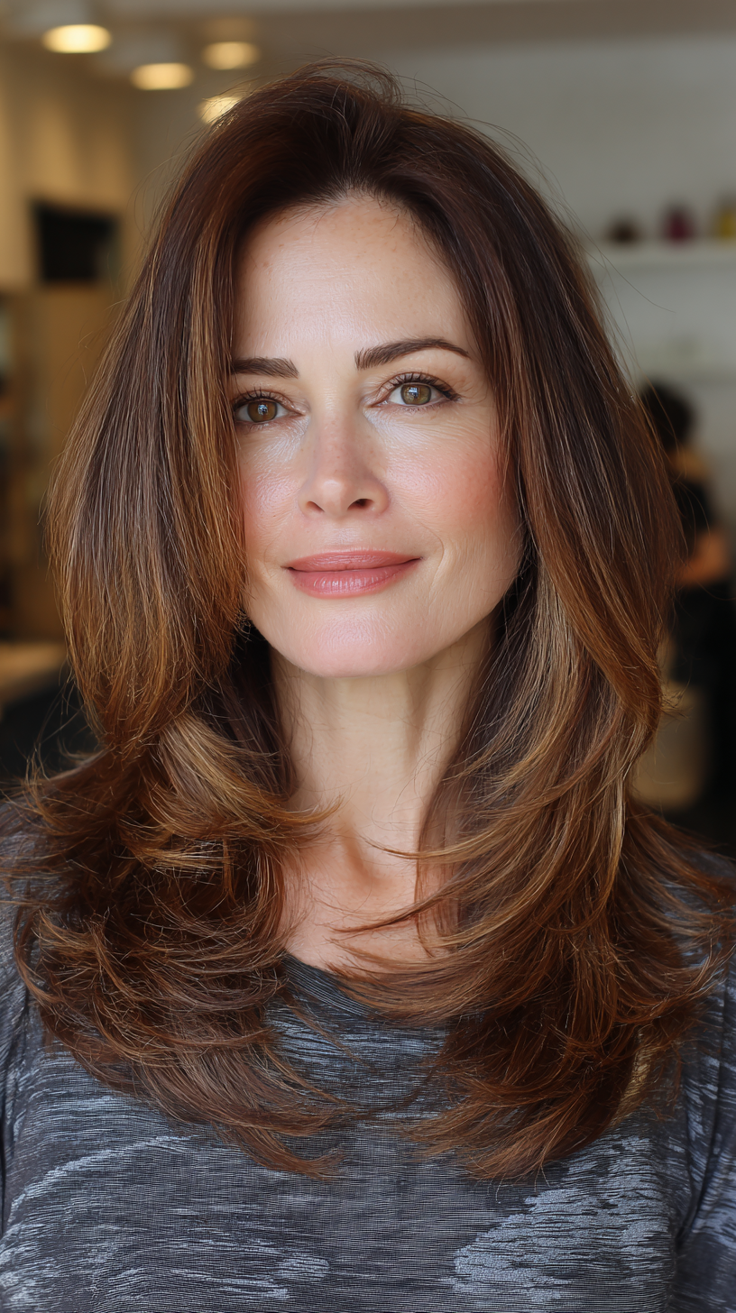 Radiant Soft Layered Cut with Subtle Highlights
