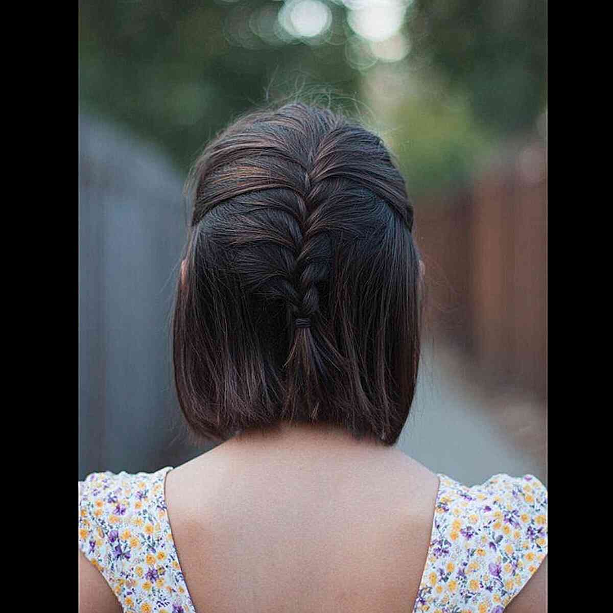 Chic Half-Up Braided Bob