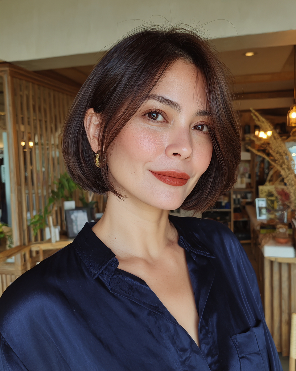 Modern Sleek Chin-Length Bob with Subtle Texture