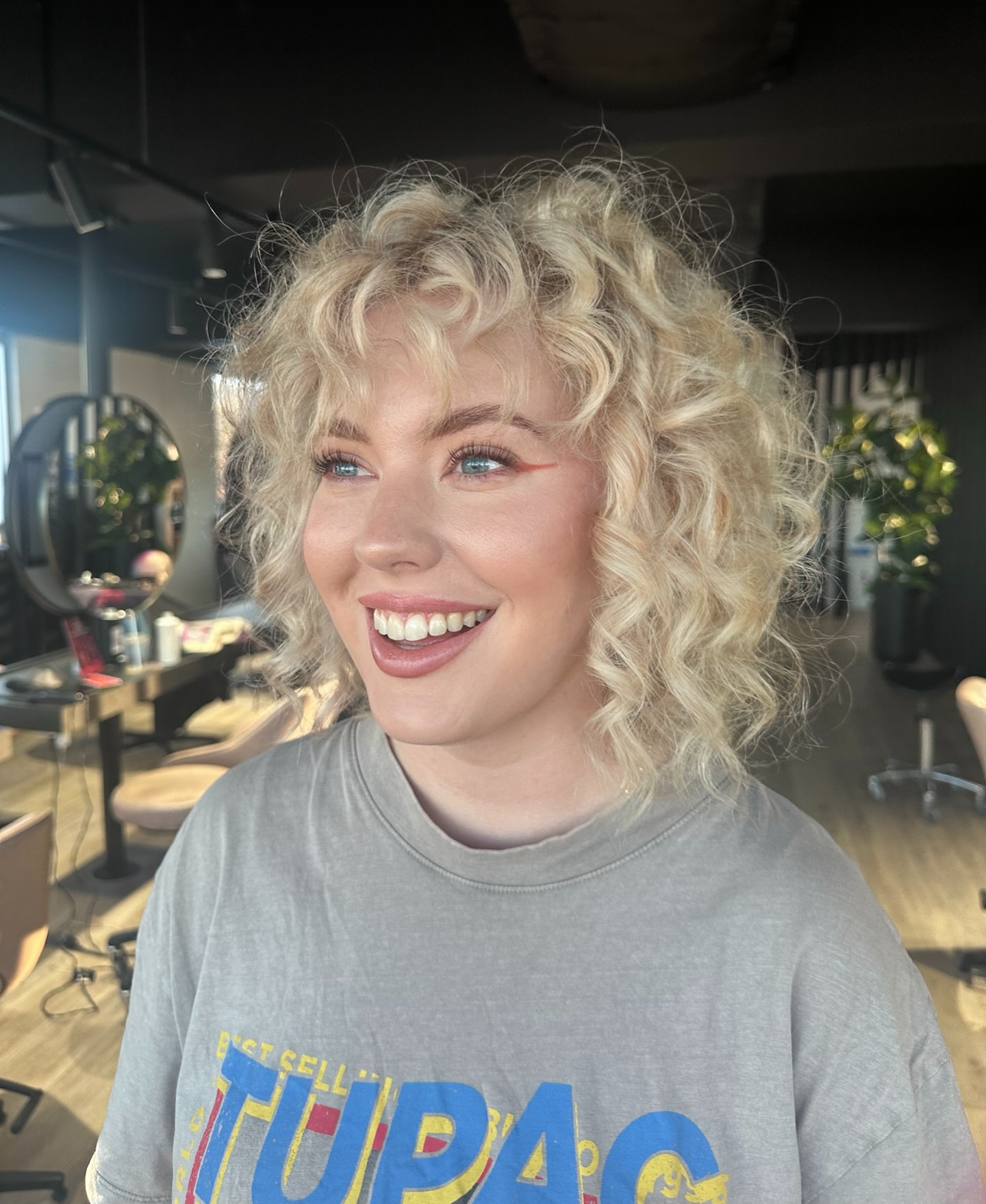 Playful Short Curly Cut with Soft Layers
