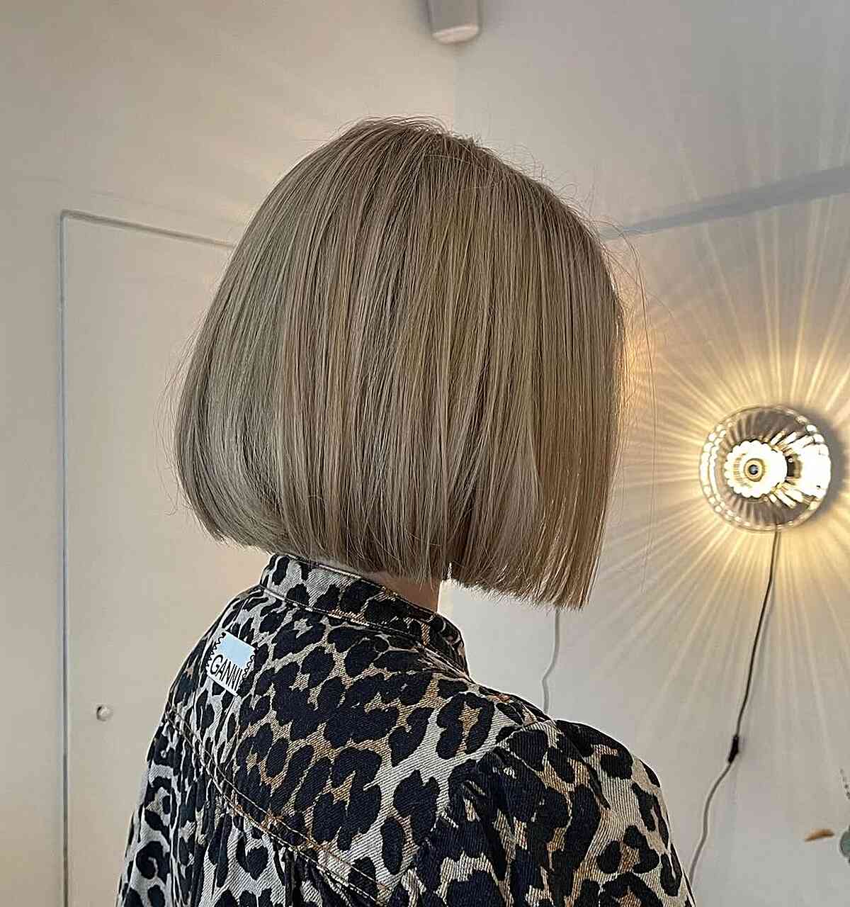 Sleek Straight Blonde Bob