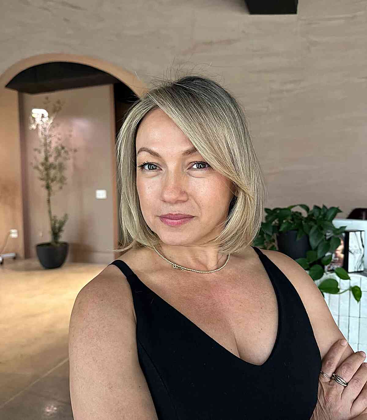 Stylish Short Bob with Bangs