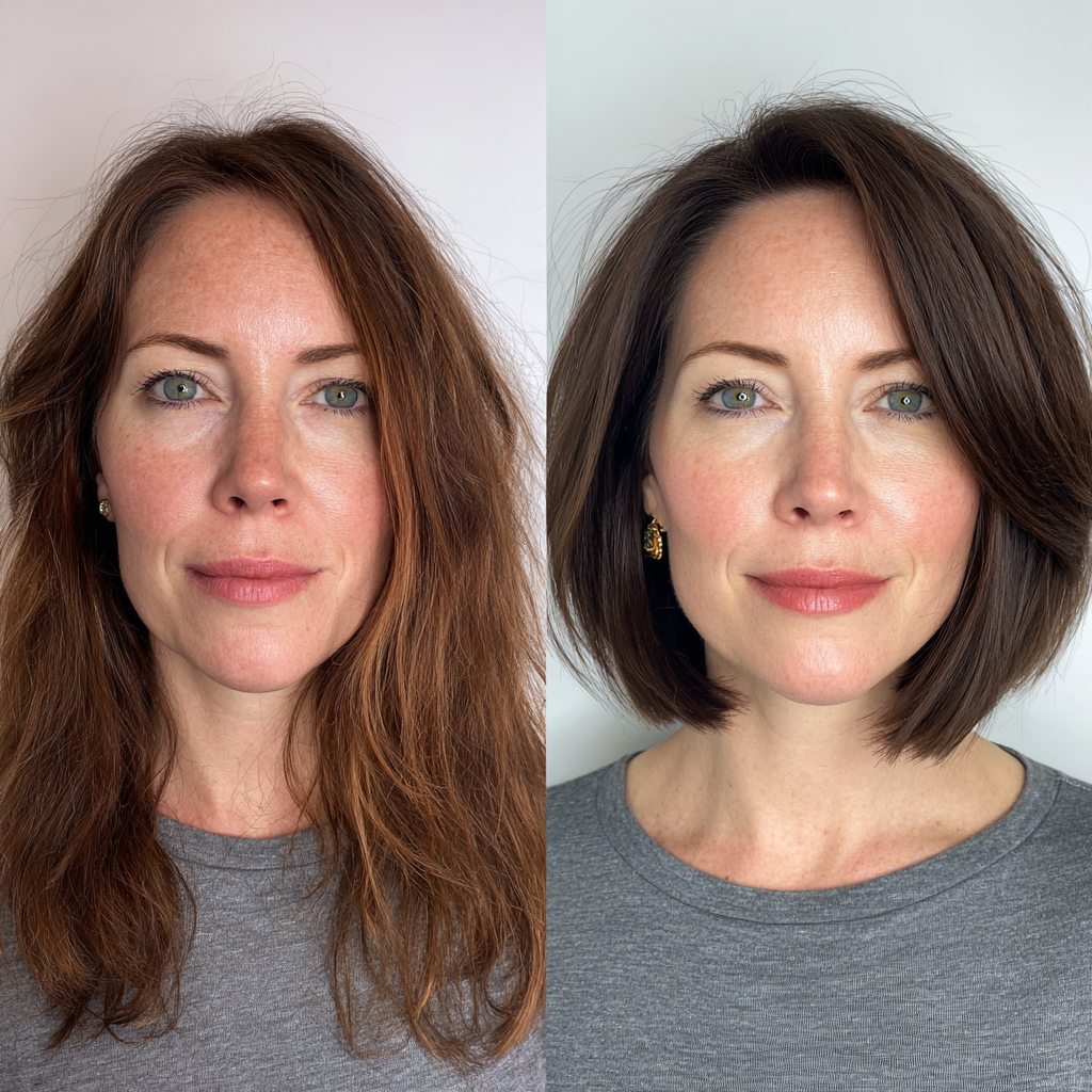 Stylish Sleek Chin-Length Bob with Subtle Movement