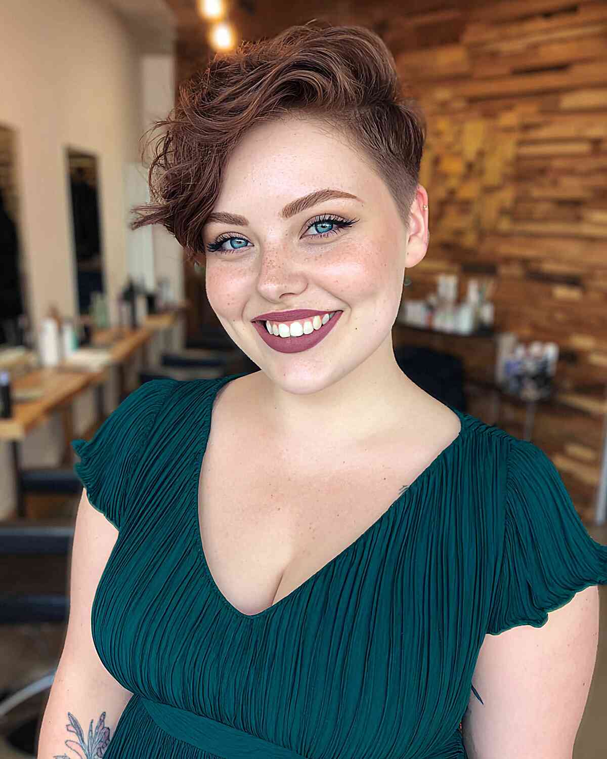 Textured Short Pixie Cut for Round Faces