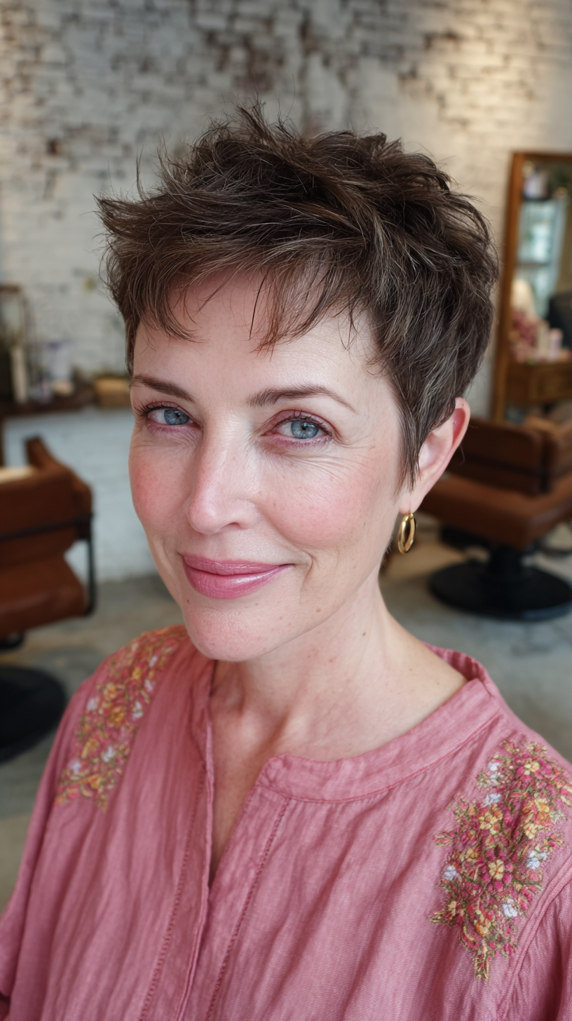 Chic Textured Pixie Cut with Soft Layers