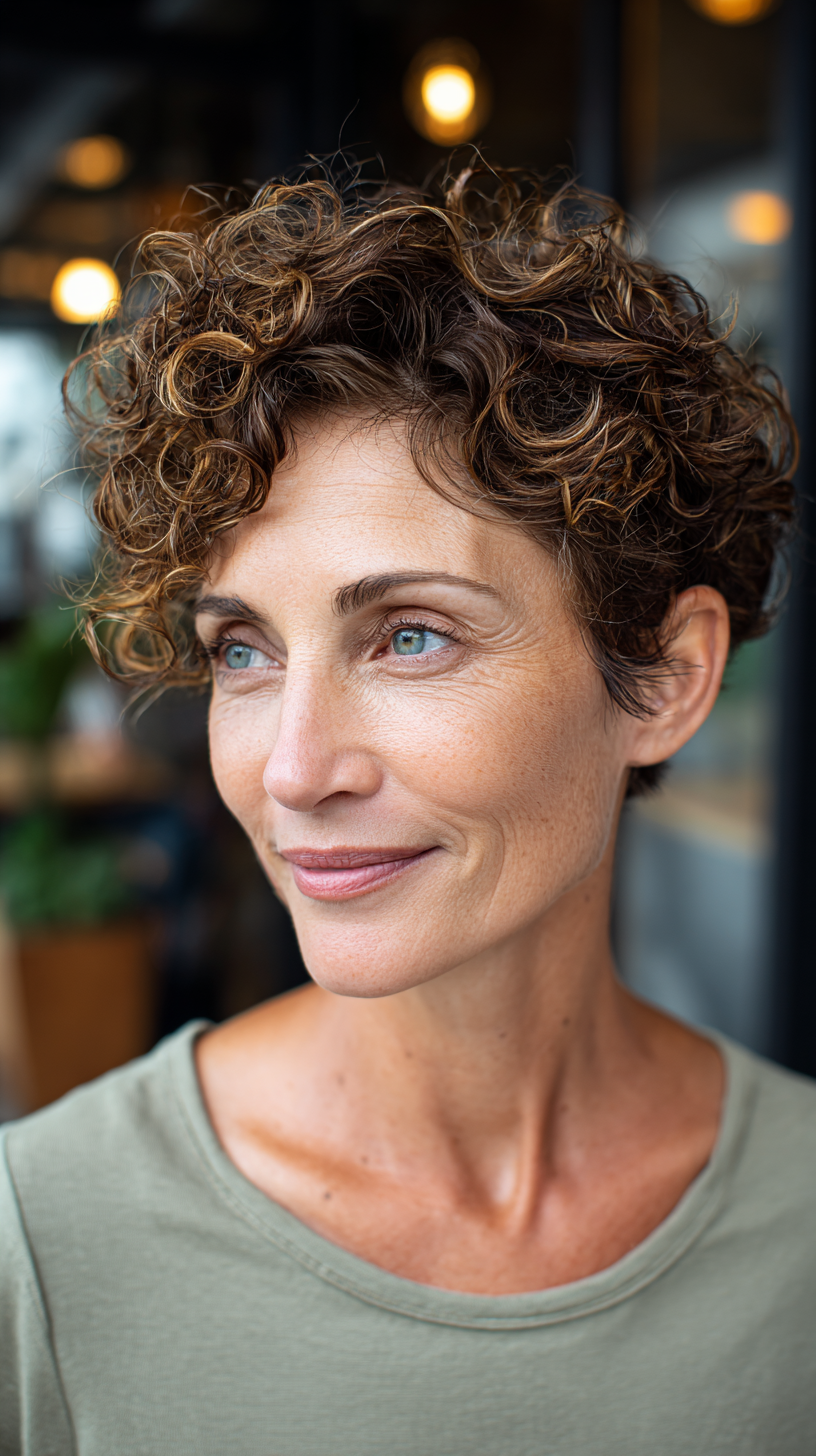 Chic Curly Crop with Defined Curls