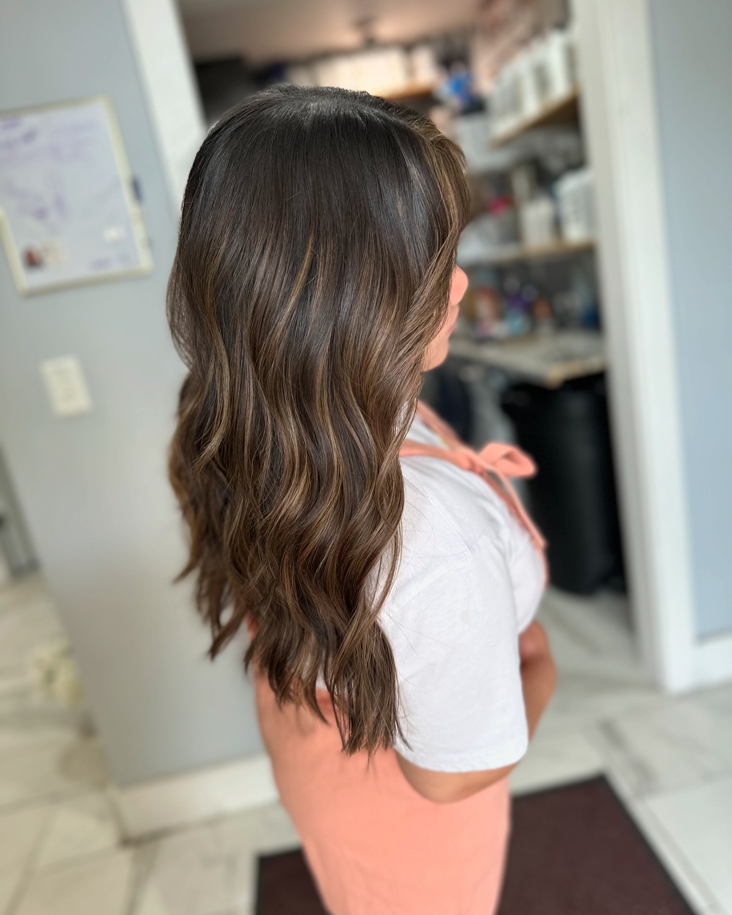 Beautifully Soft Layered Waves with Warm Highlights