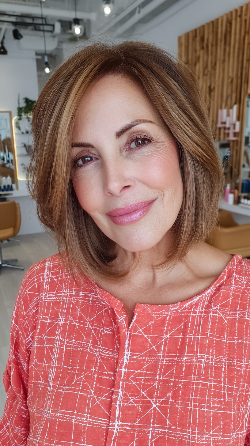 Chic Jaw-Length Bob with Subtle Highlights