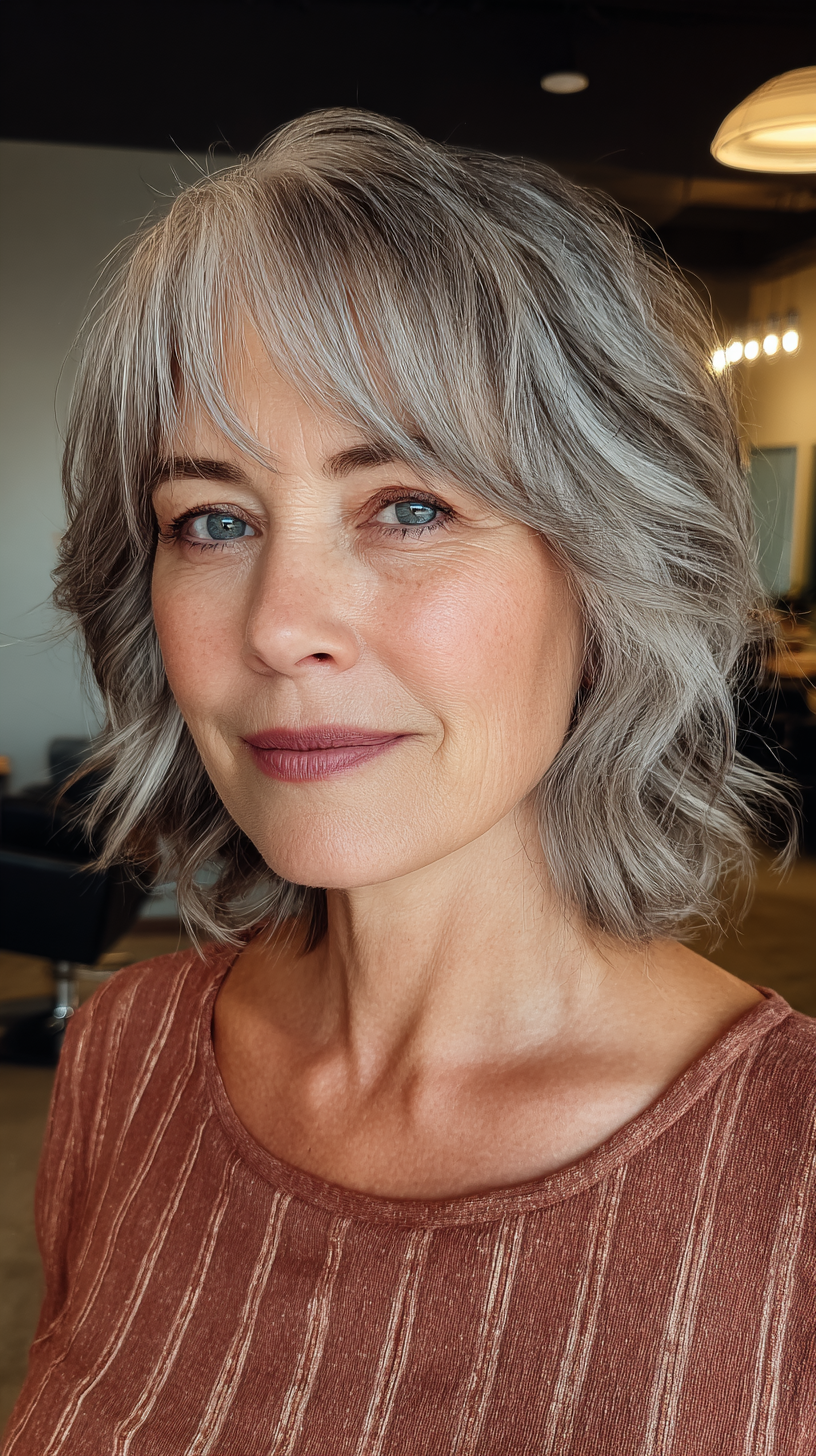 Chic Textured Wolf Cut with Soft Waves