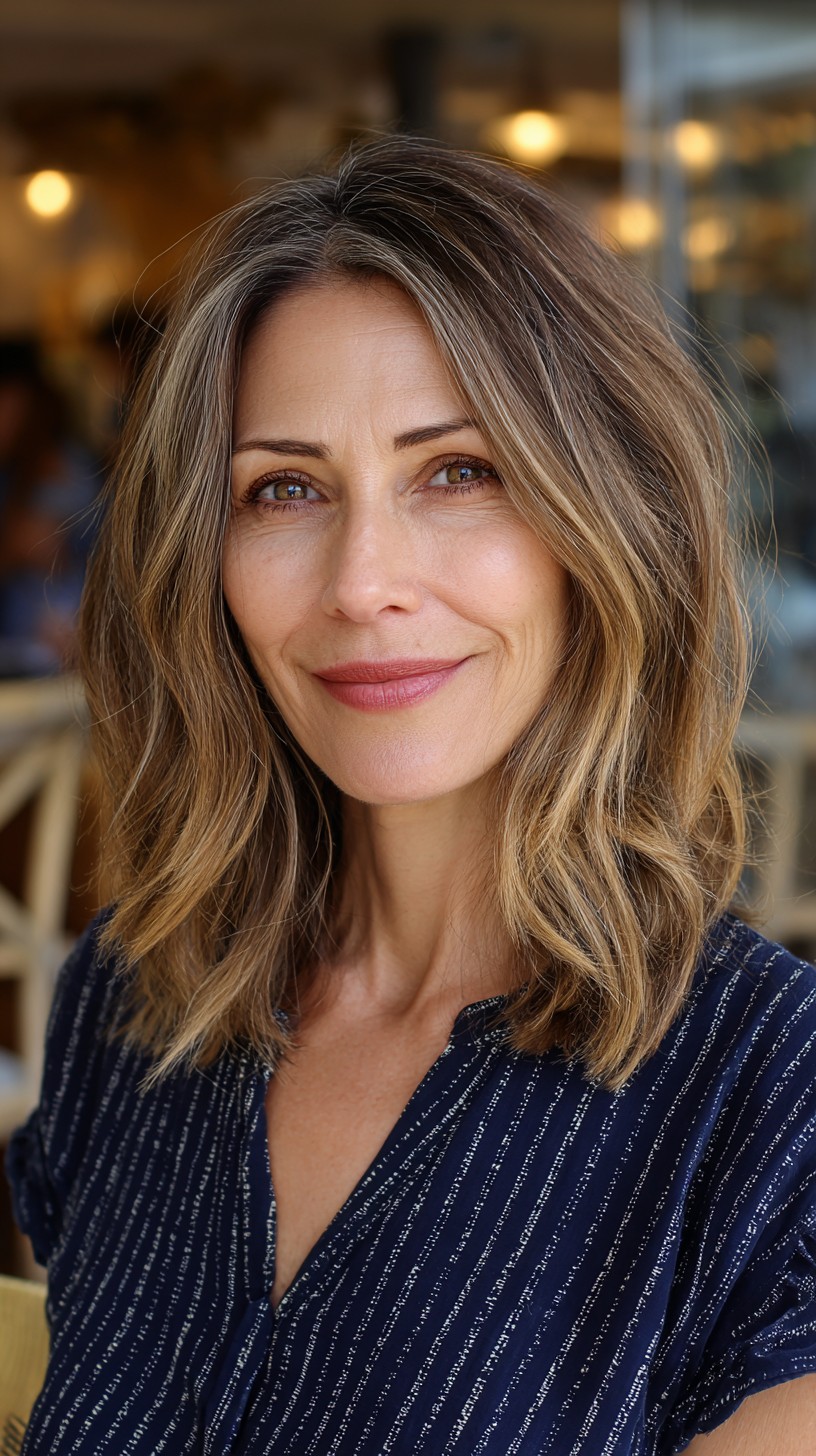 Classy Blonde Balayage with Soft Waves