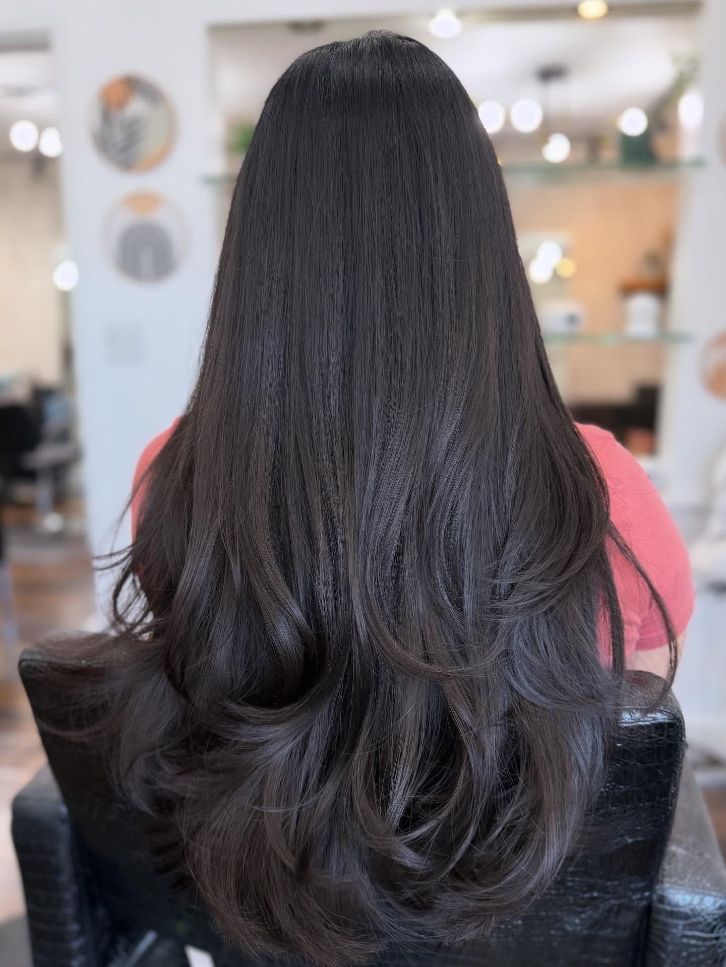 Elegant Long Layered Cut with Soft Movement