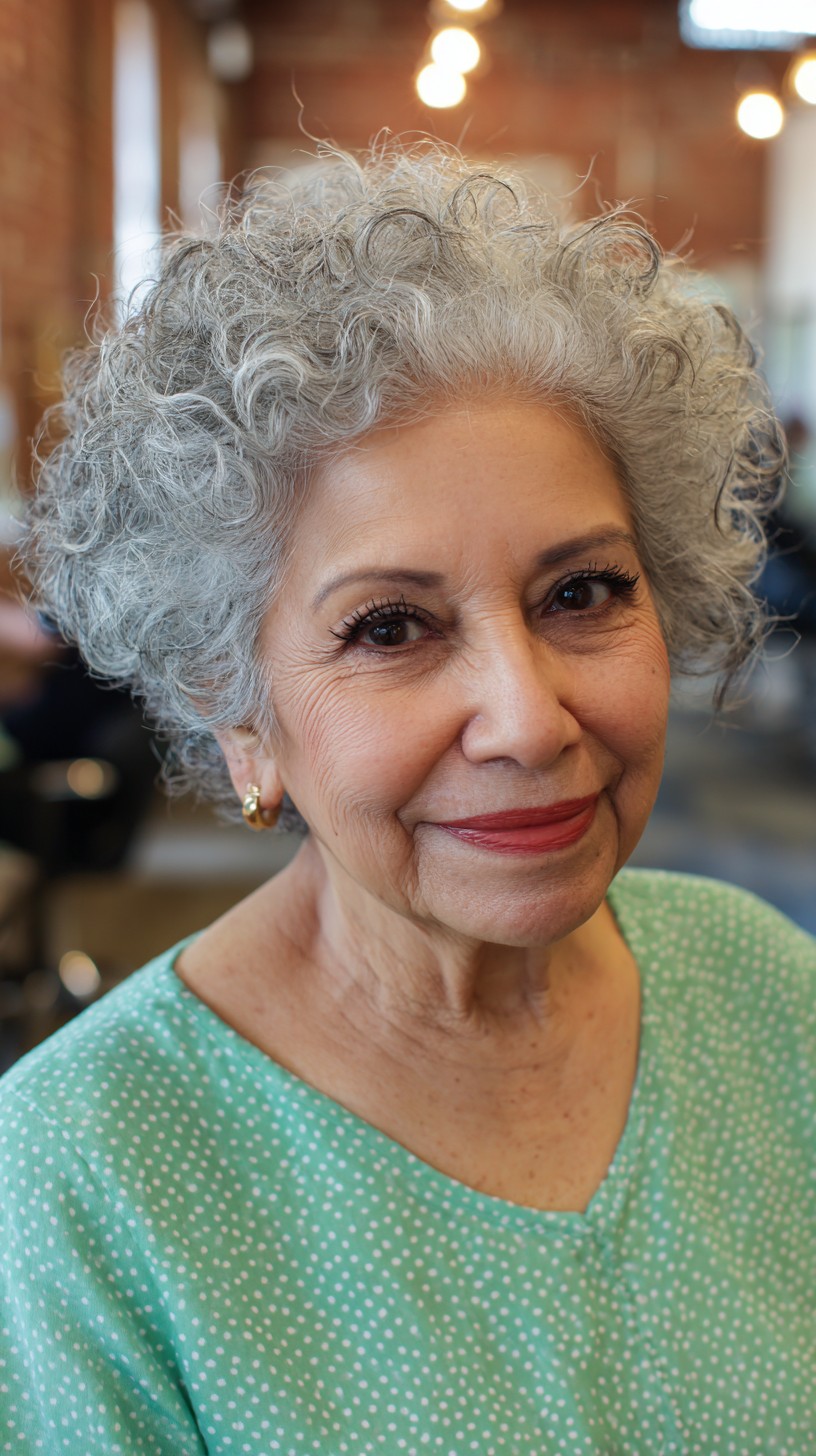 Elegant Silver Cloud Curls