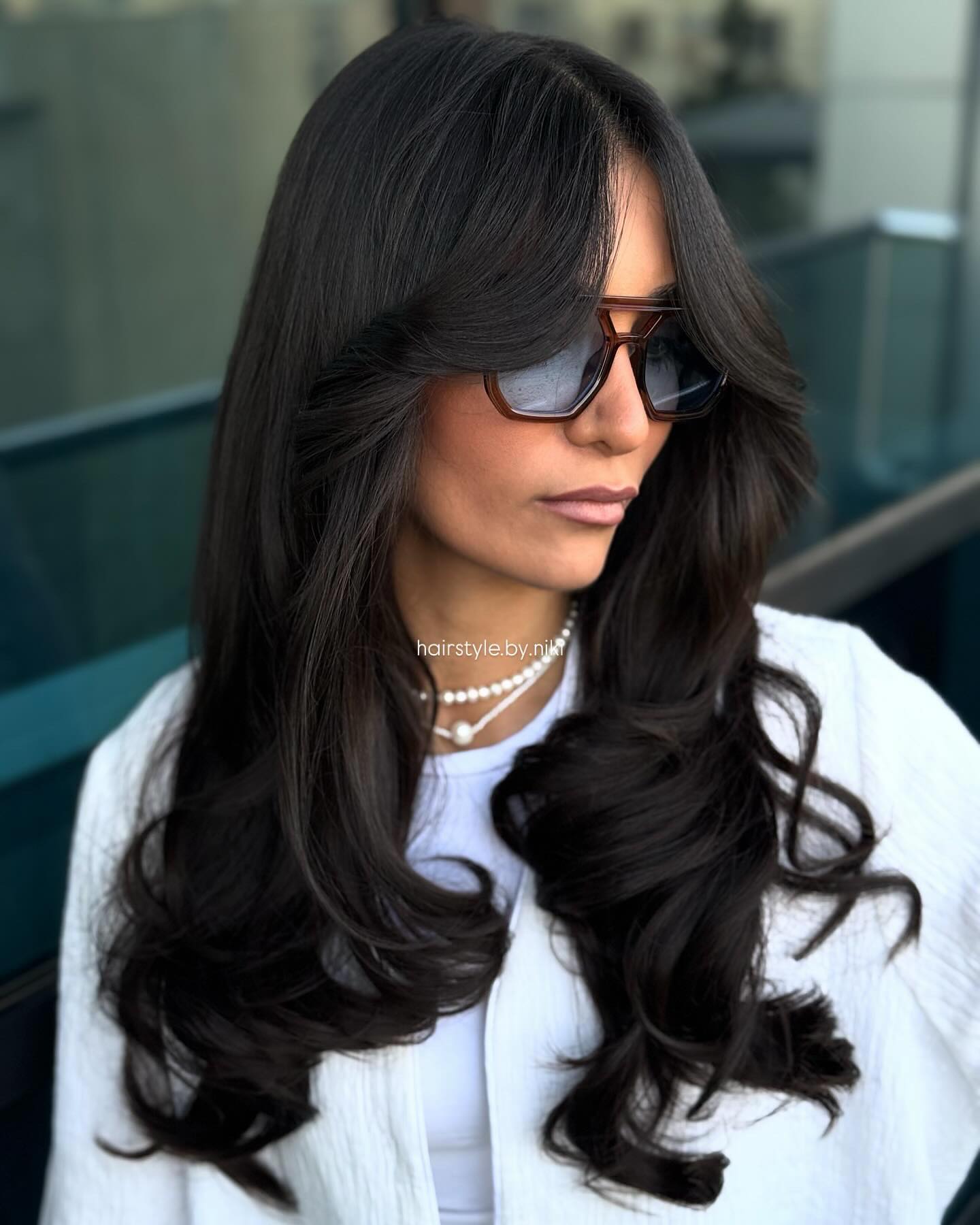 Glossy Long Layered Cut with Soft Volume