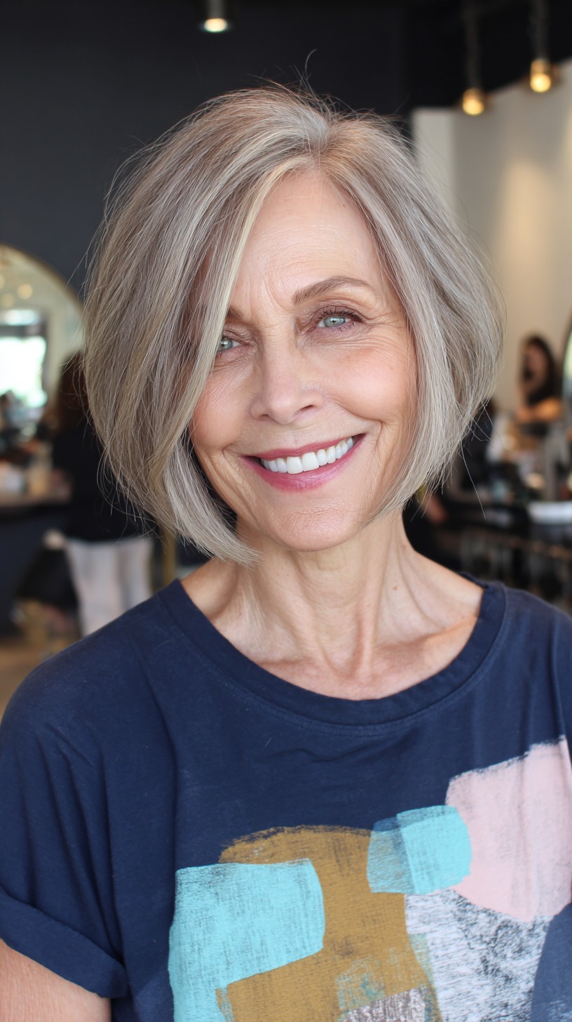 Graceful Silver Blend with Soft Layers