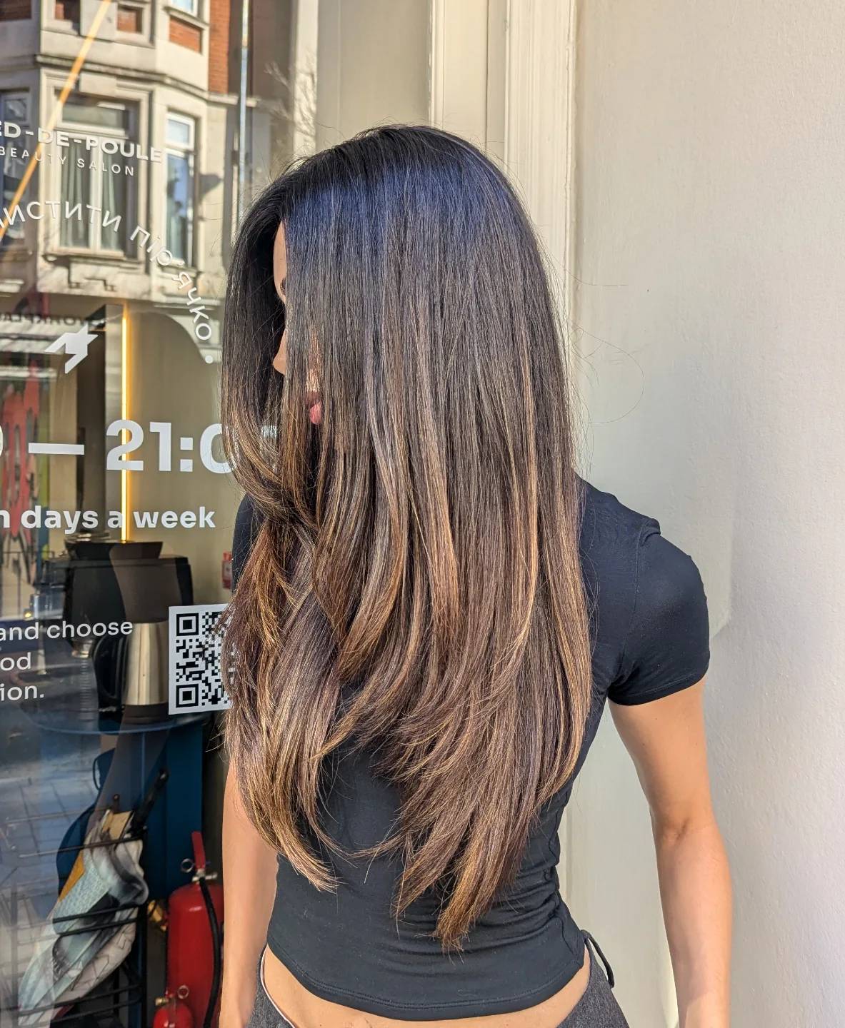Long Layered Cut with Subtle Balayage Highlights