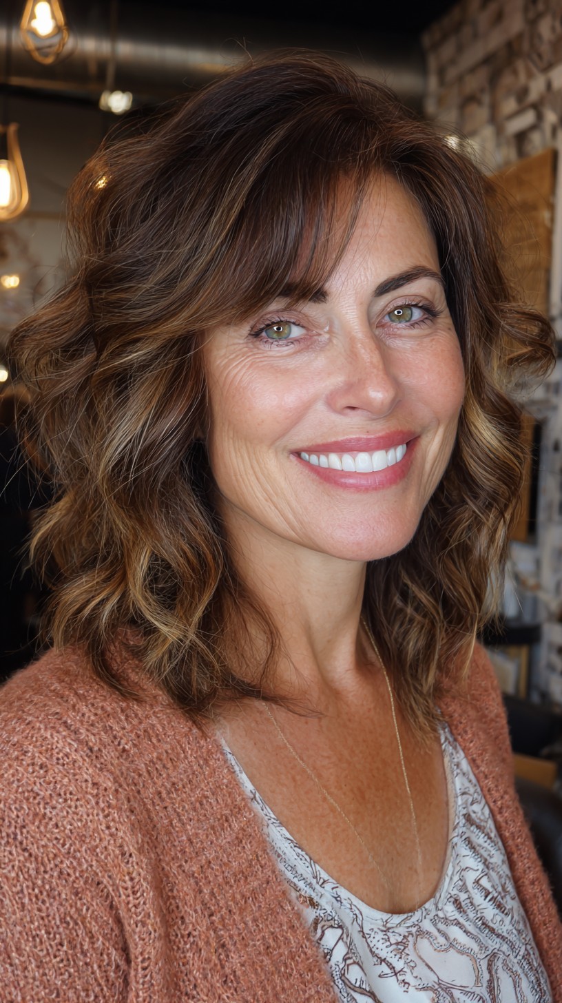 Mocha-Toned Voluminous Textured Layers
