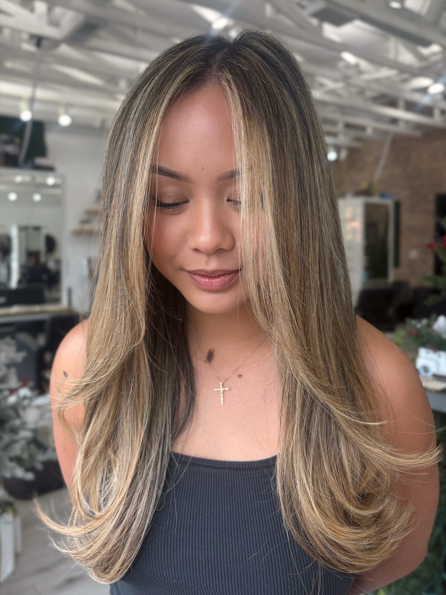 Radiant Long Layered Cut with Soft Highlights