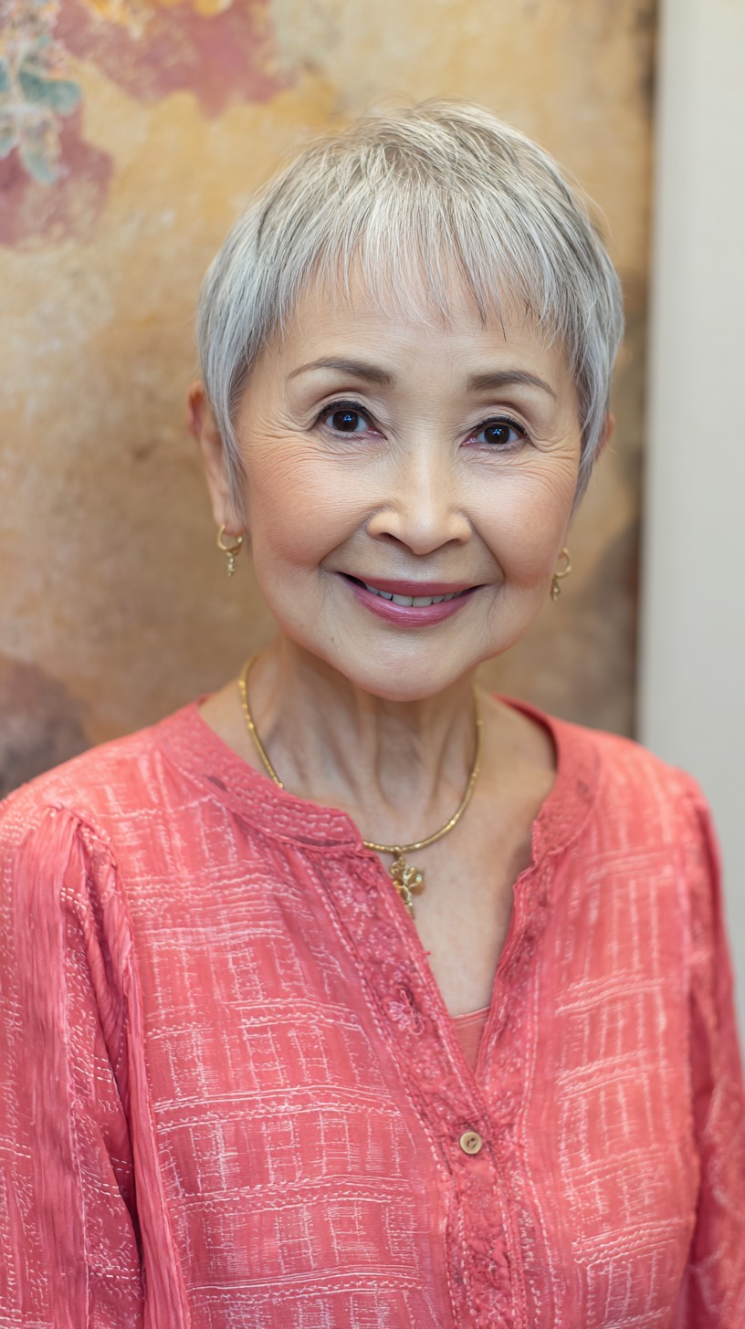 Refined Silver Pixie with Delicate Texture