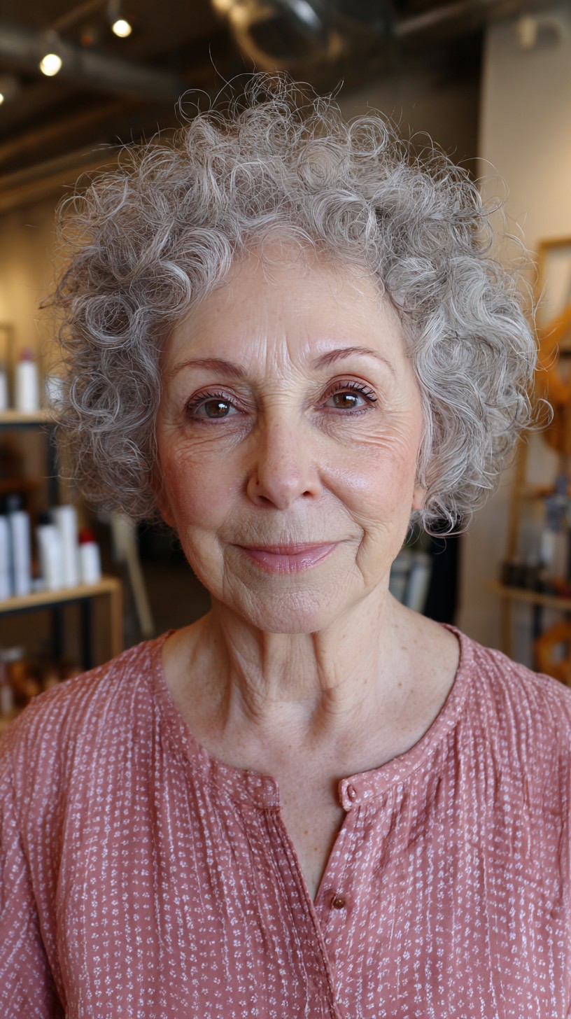 Silver Soft Curls with Natural Volume