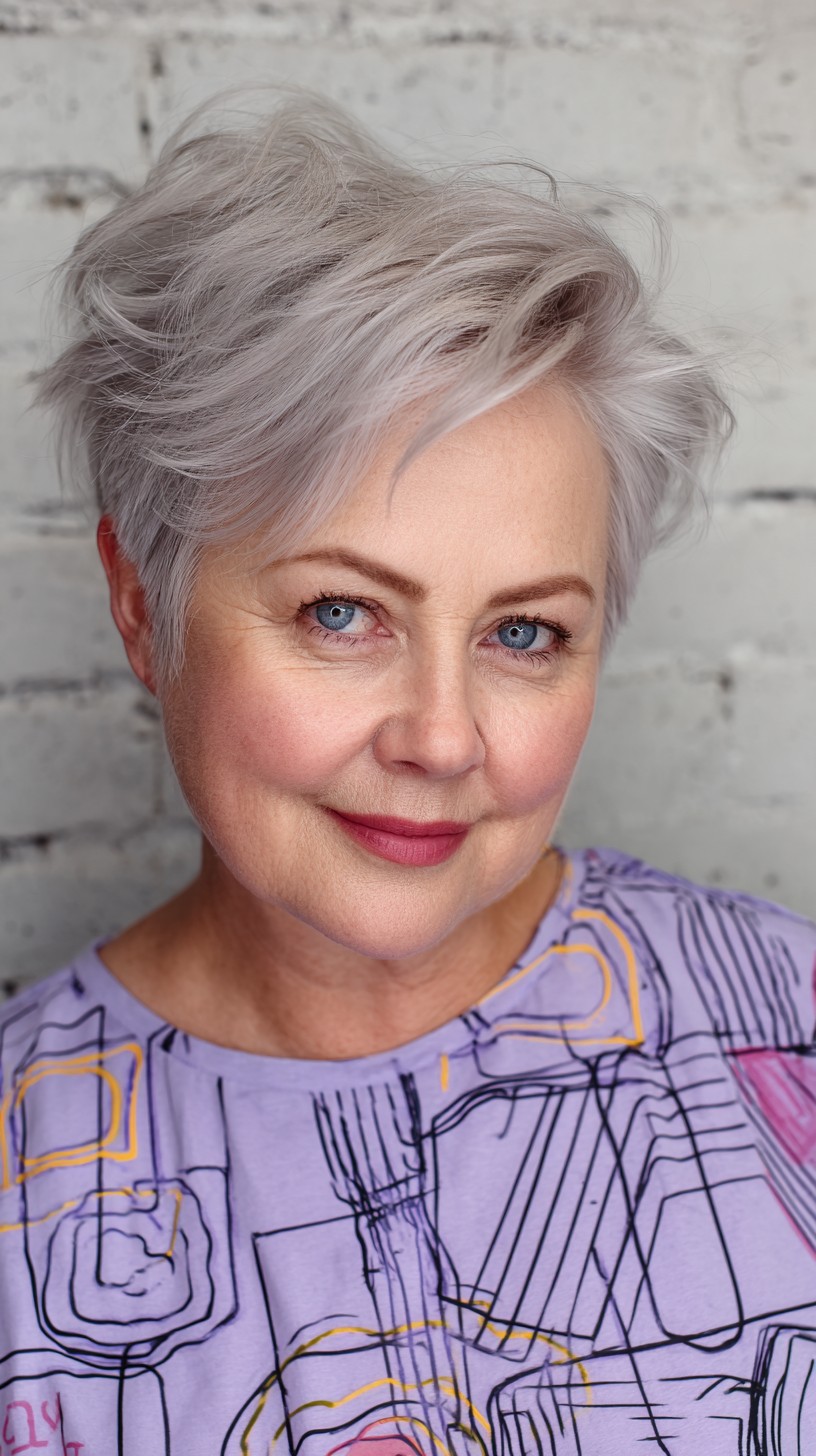 Silver Waves Soft Pixie Cut