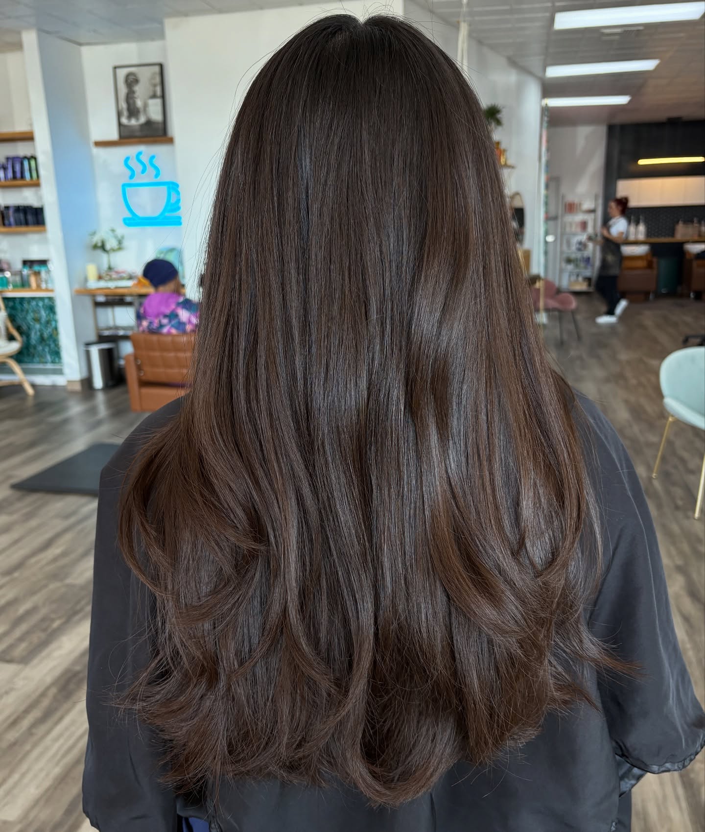 Sleek Long Layered Cut with Soft Movement