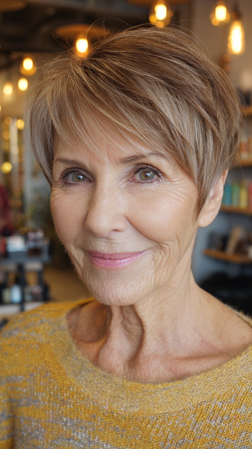 Sleek Silver Pixie with Soft Texturing