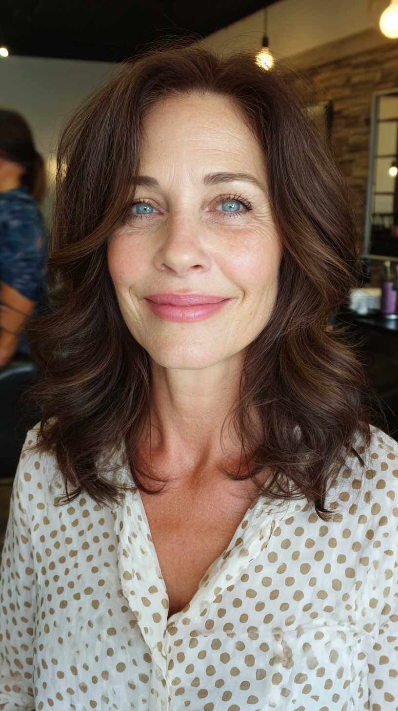 Soft Walnut Waves with Gentle Layering