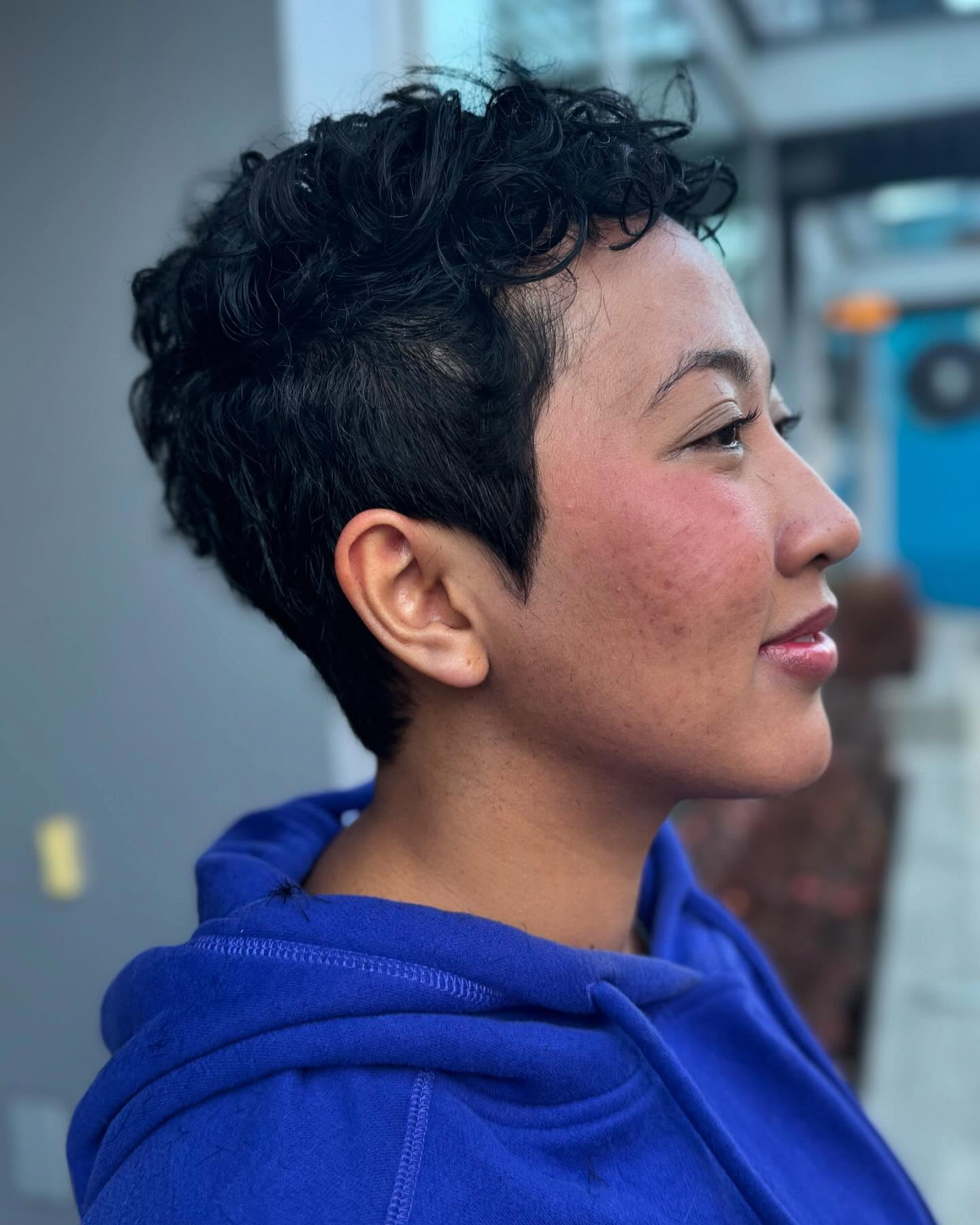 Textured Curly Pixie with Defined Volume