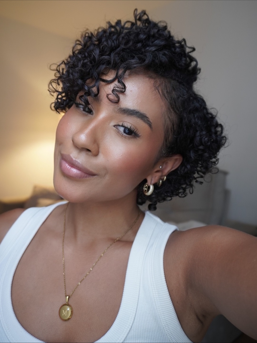 Textured Curly Pixie with Face-Framing Curls