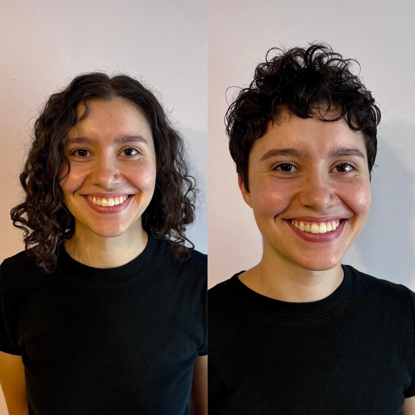 Textured Curly Pixie with Soft Volume