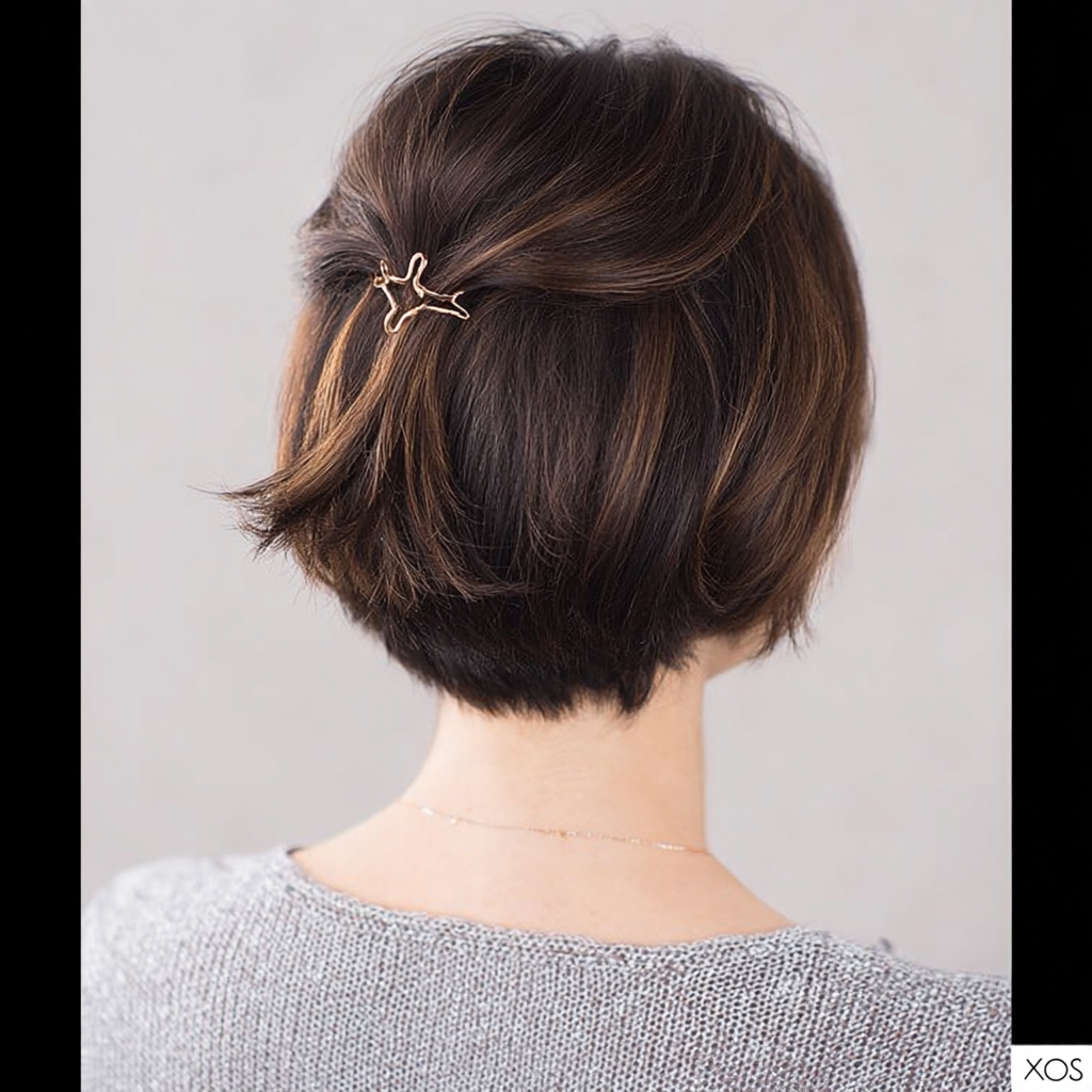 Chic Textured Bob with Subtle Highlights