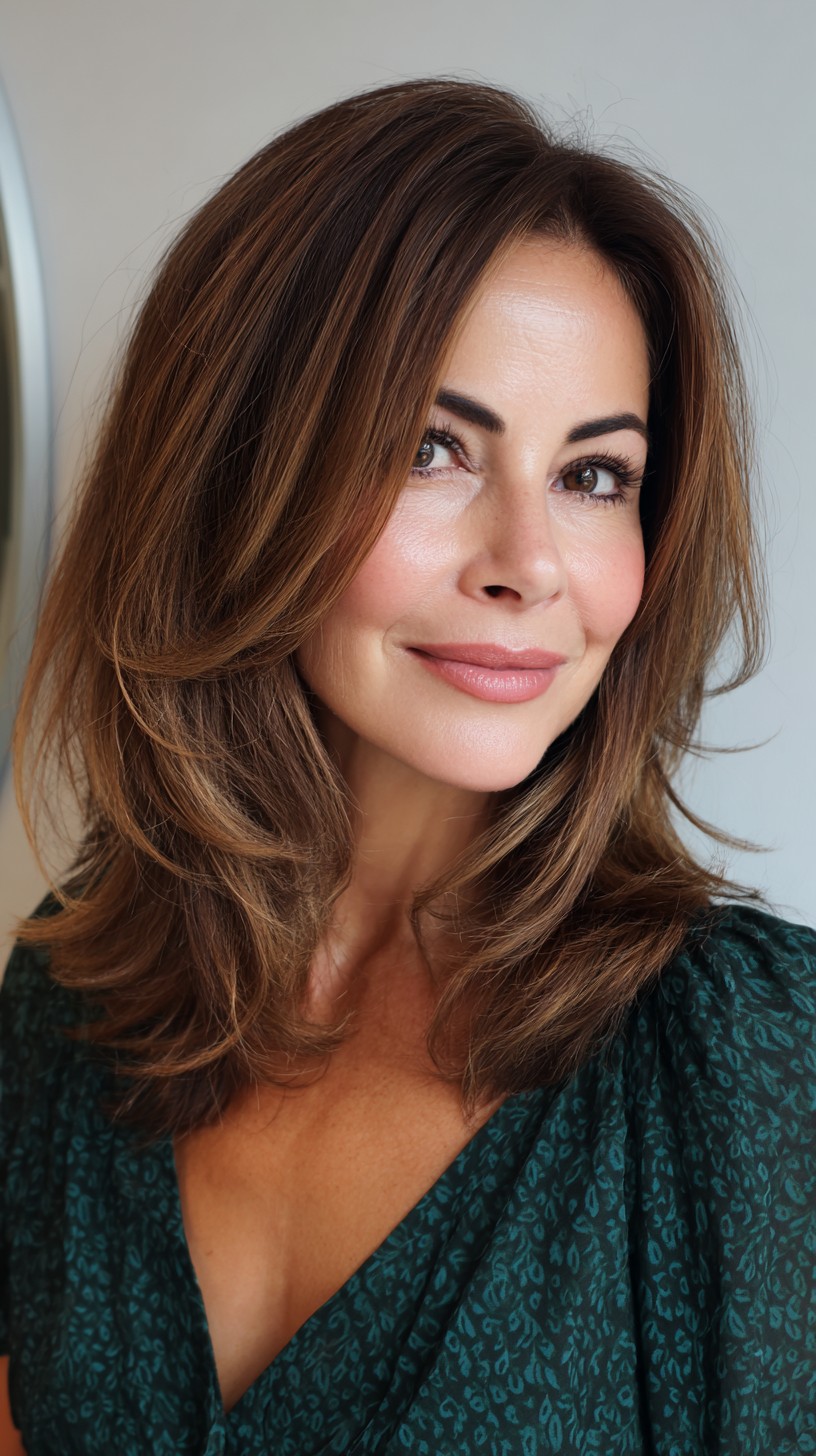 Elegant Sable-Wave Shoulder Cut