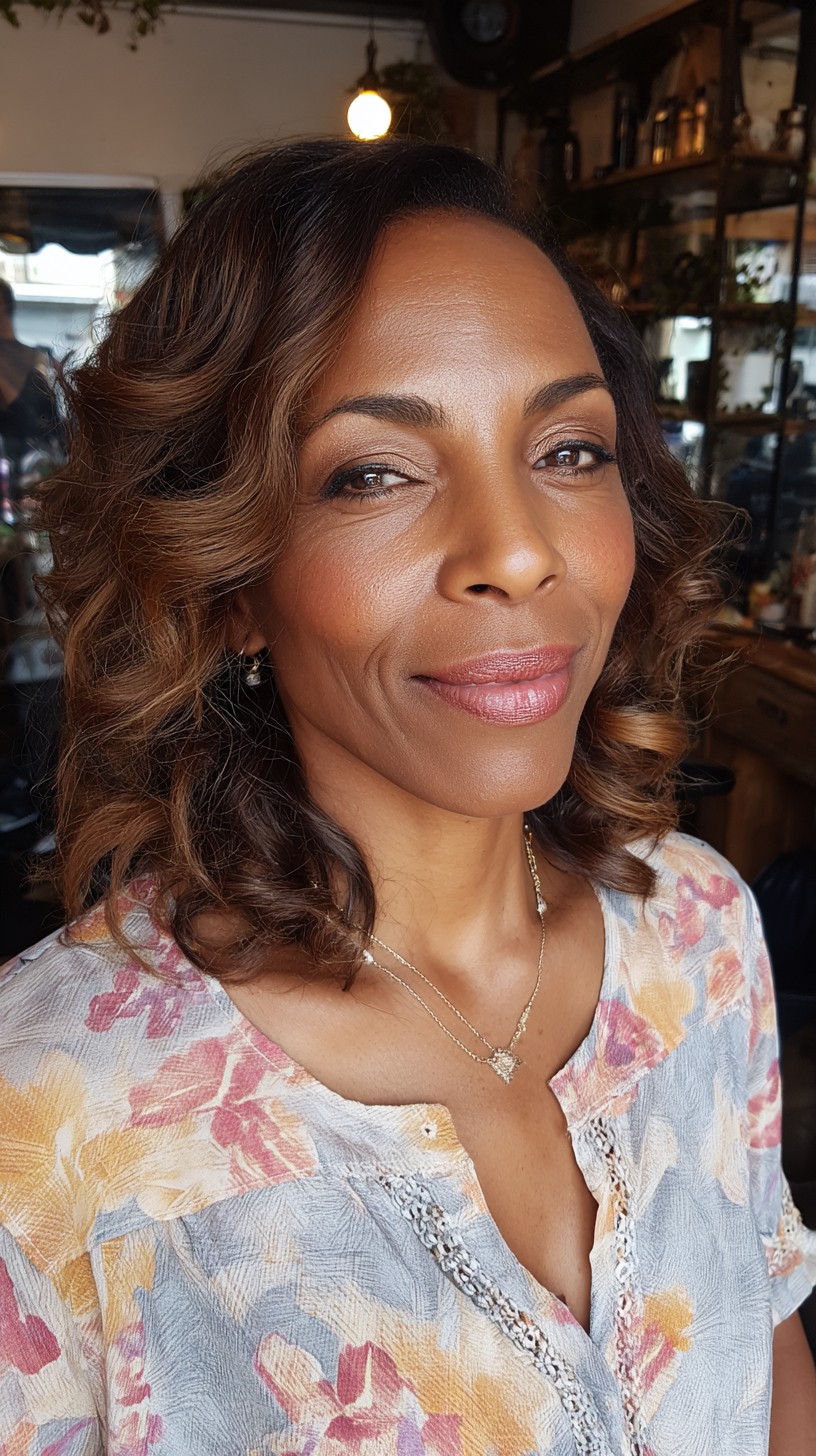Elegant Soft Curls with Subtle Ombré